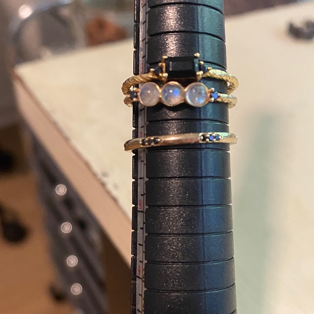 Sterling silver Stone Ring Set